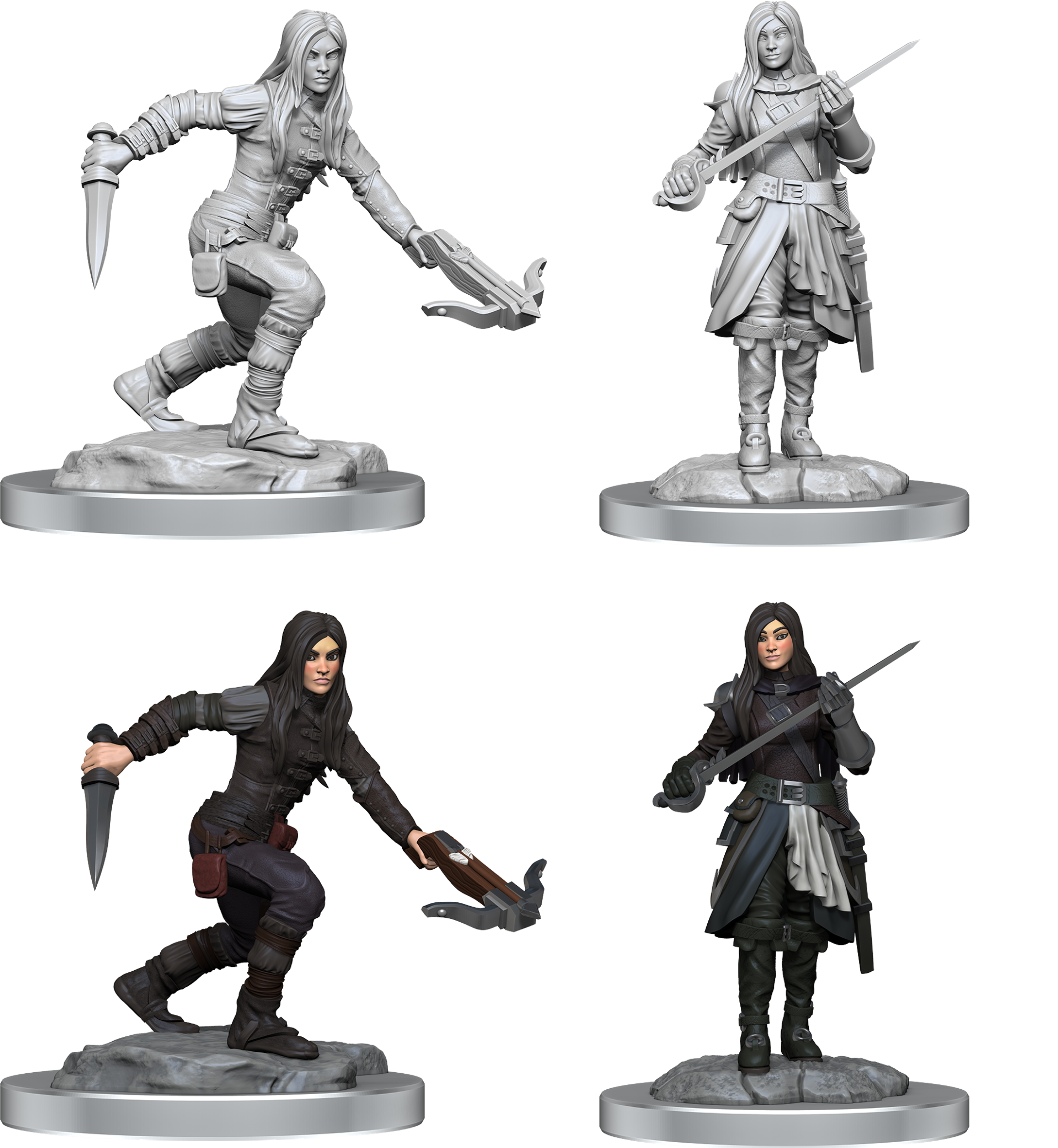 DND UNPAINTED MINIS WV17 HALF-ELF ROGUE FEMALE | The CG Realm
