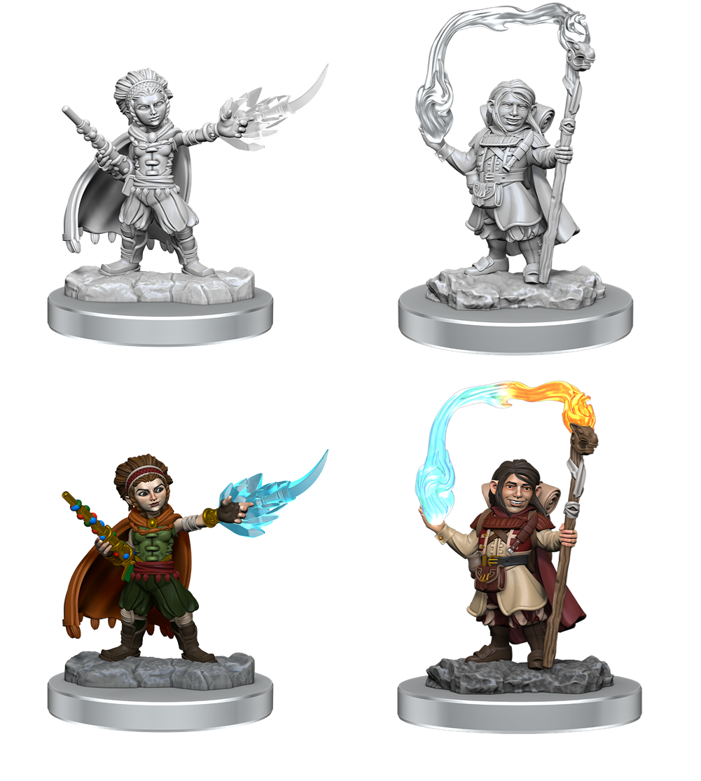 DND UNPAINTED MINIS WV20 HALFLING WIZARDS | The CG Realm