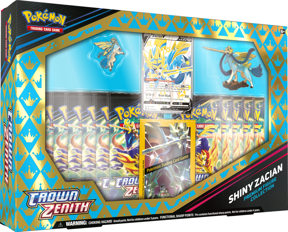 POKEMON SWSH12.5 CROWN ZENITH PREM FIGURE COLL Shiny Zacian (Release Date:  2023-05-05) | The CG Realm
