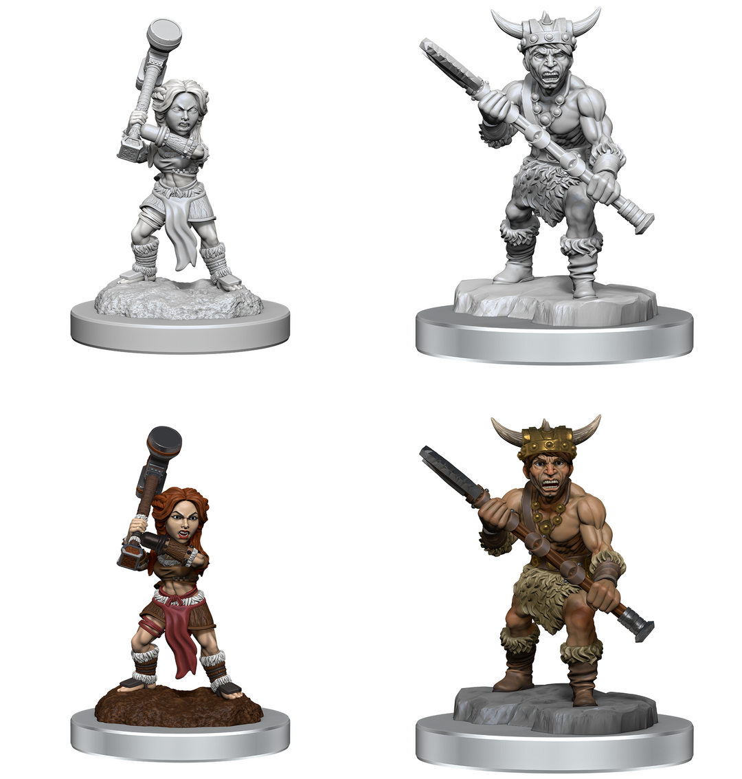 DND UNPAINTED MINIS WV18 HALFLING BARBARIANS