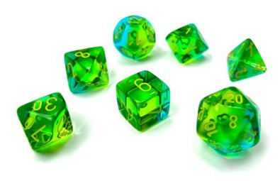GEMINI POLY TRANSLUCENT GRN-TEAL/YELLOW 7-DIE SET