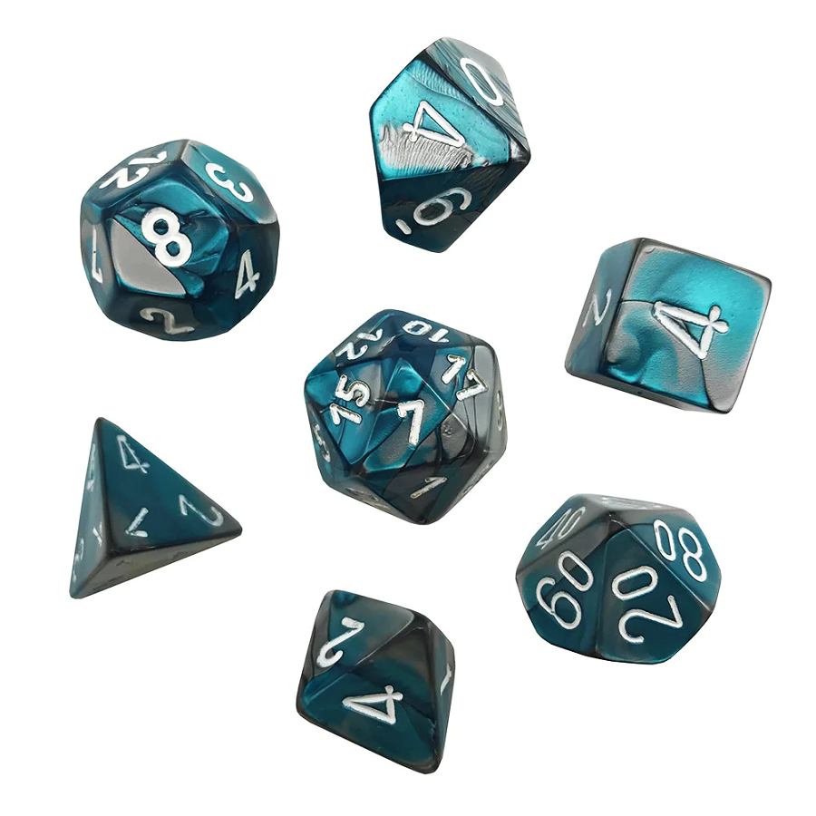MINI GEMINI 7-DIE SET STEEL-TEAL/WHITE