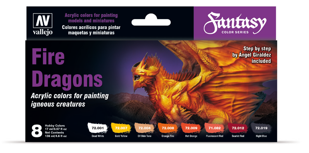 VALLEJO: FANTASY COLOR SERIES FIRE DRAGONS