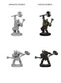 D&D unpainted Miniature Deep Cuts Half Orc Male Barbarian