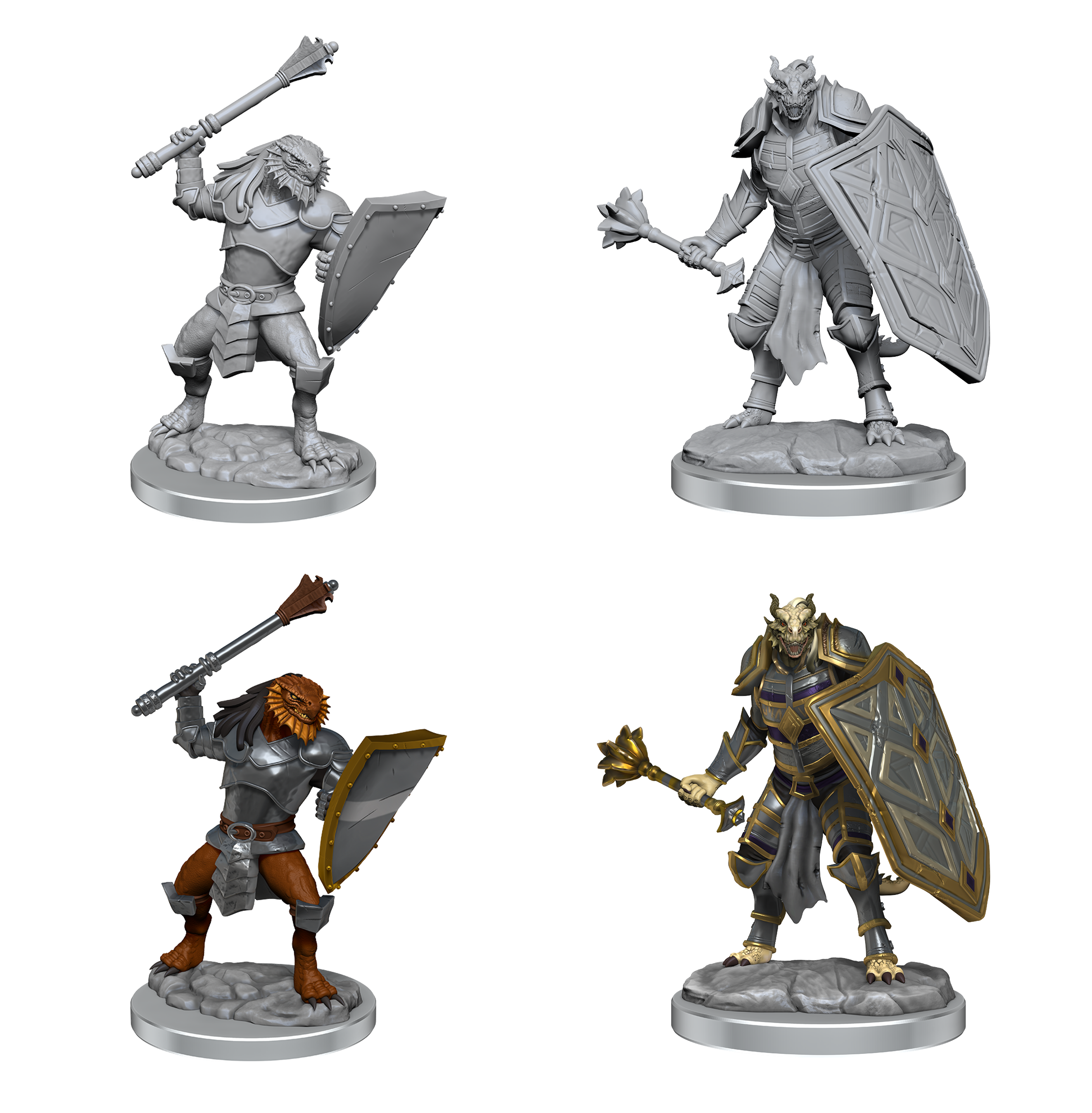 DND UNPAINTED MINIS WV18 DRAGONBORN CLERICS | The CG Realm