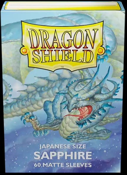 DRAGON SHIELD SLEEVES MATTE SAPPHIRE JAPANESE 60CT