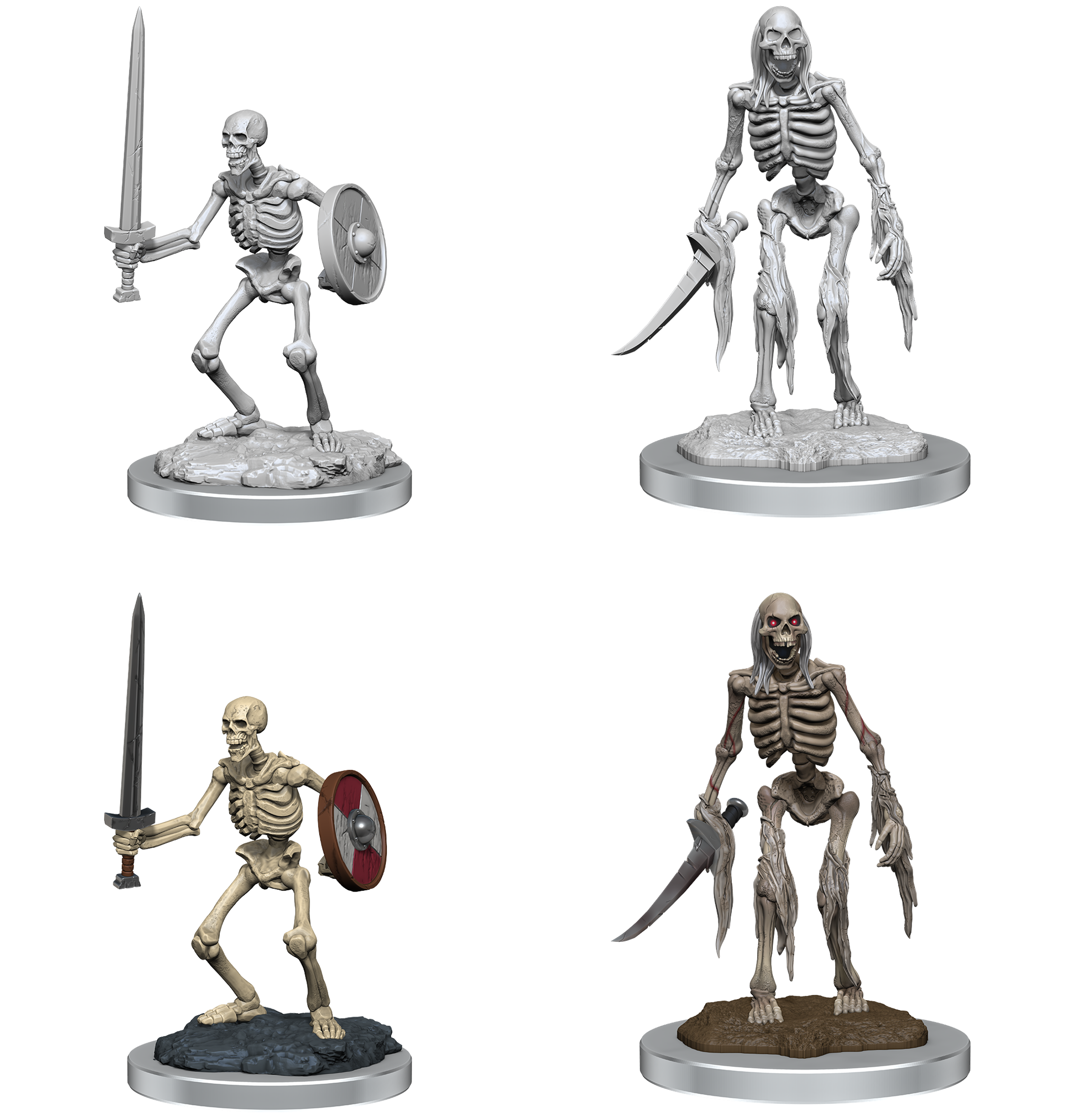 WIZKIDS UNPAINTED MINIS WV18 SKELETONS | The CG Realm